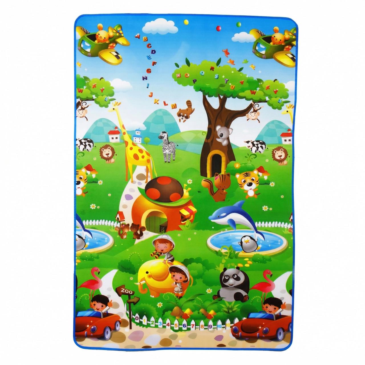 Коврик игровой мультифункциональный Lindo Звери двусторонний 120x180 см (000006891)