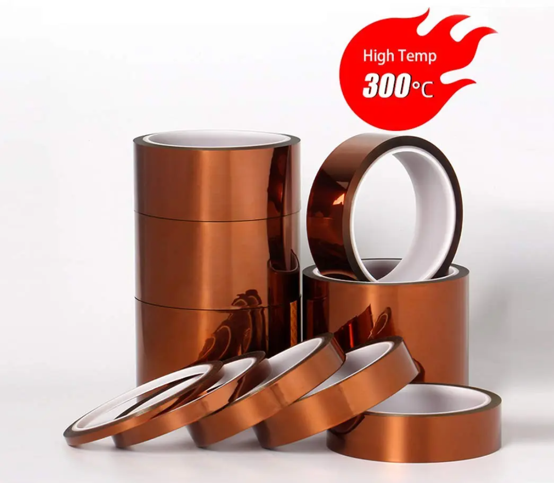Скотч каптоновый термостойкий Kapton полиимидная пленка 5 мм 33 м до 300° (2440126677)