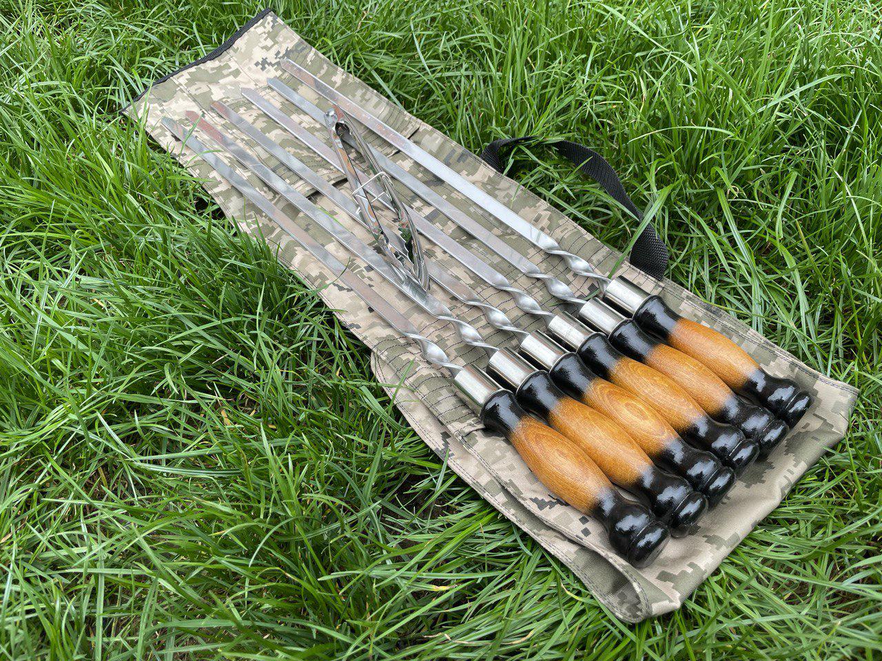 Набор шампуров Gradient 4 в чехле ручная работа