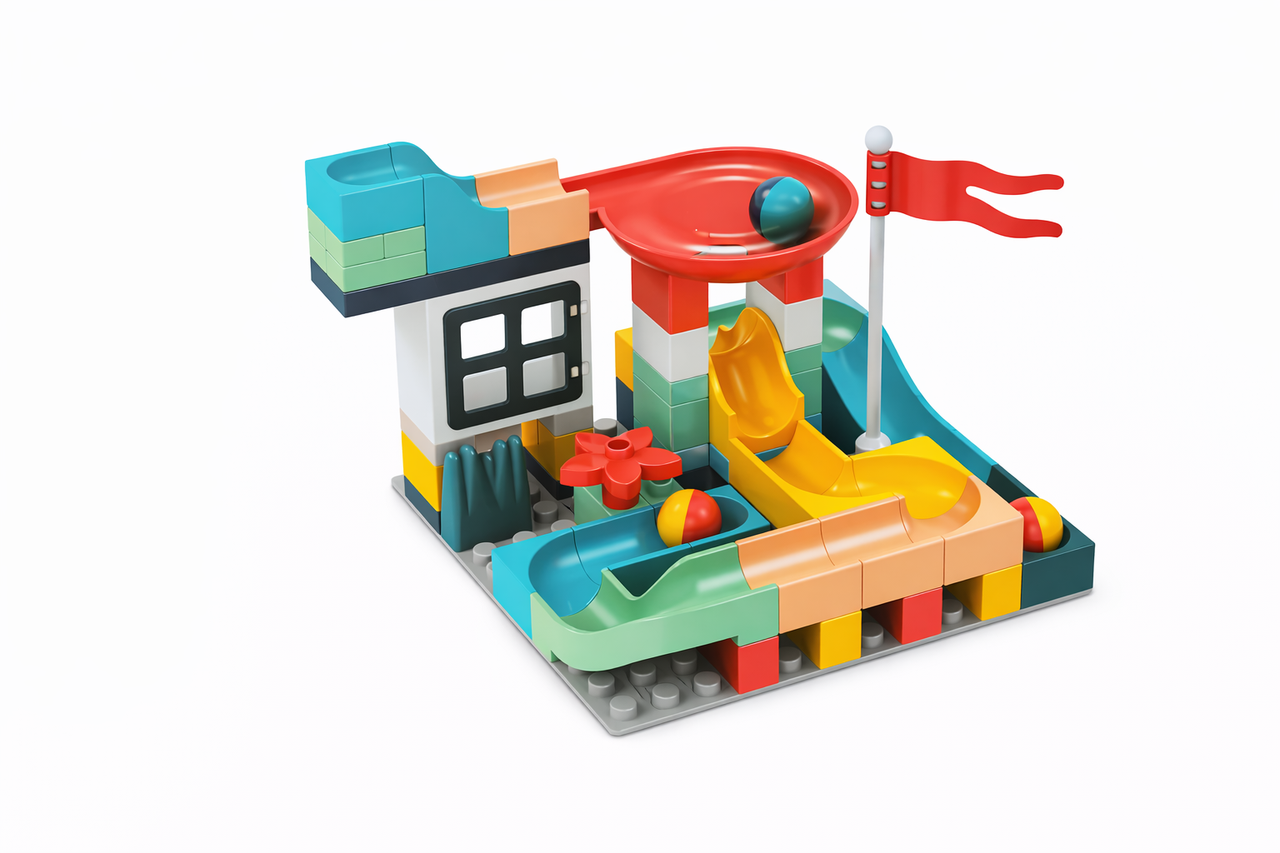 Конструктор JDLT 5359 Лабиринт Шариковый спуск 78 дет. (2703590205)