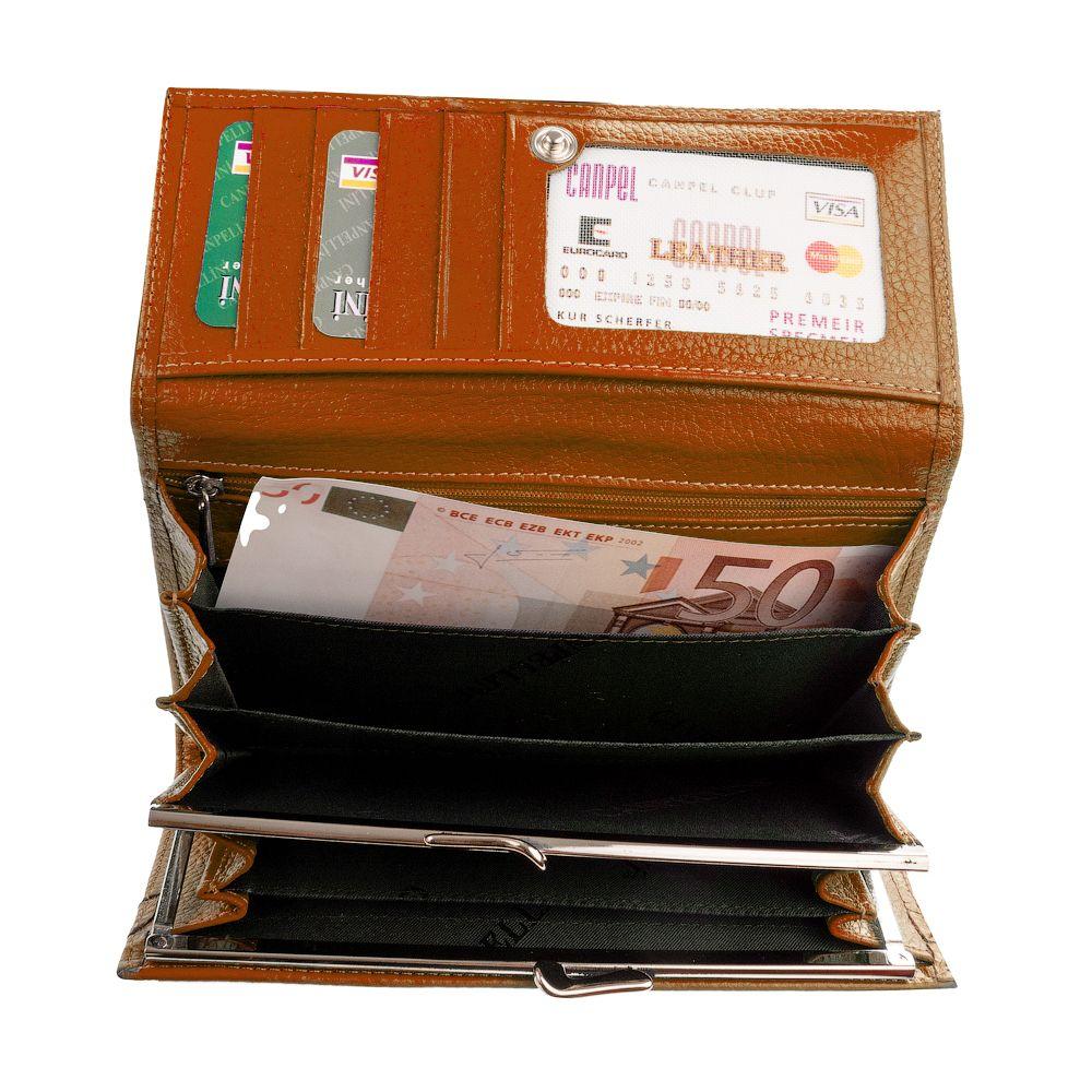 Кошелек женский кожаный CANPELLINI 1205 Коричневый - фото 4 Кошелек женский кожаный CANPELLINI 1205 Коричневый - фото 4