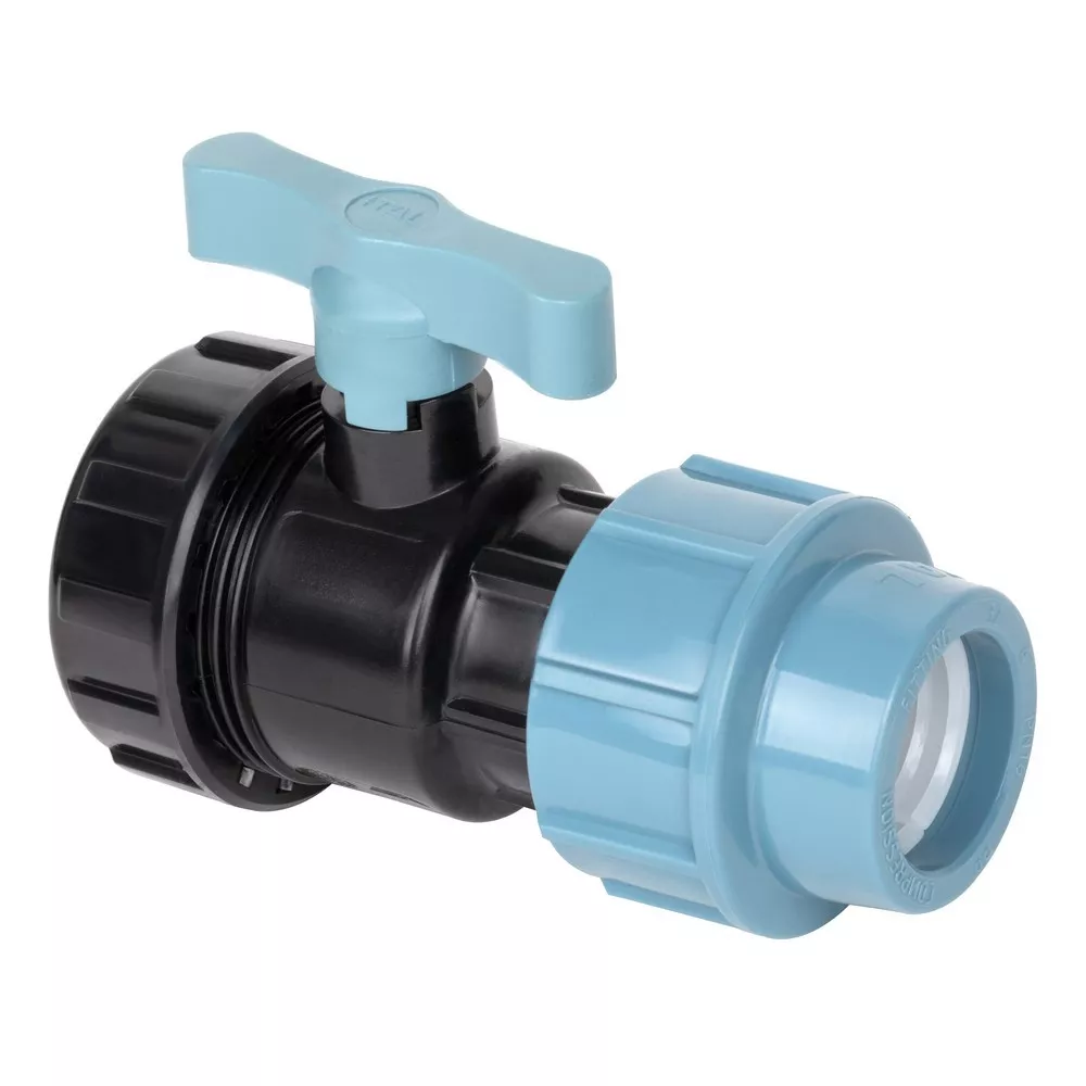 Кульовий кран ITAL компресійний ПЕ з внутрішньою різьбою 32 мм х 1" (SQ-1002581) - фото 2