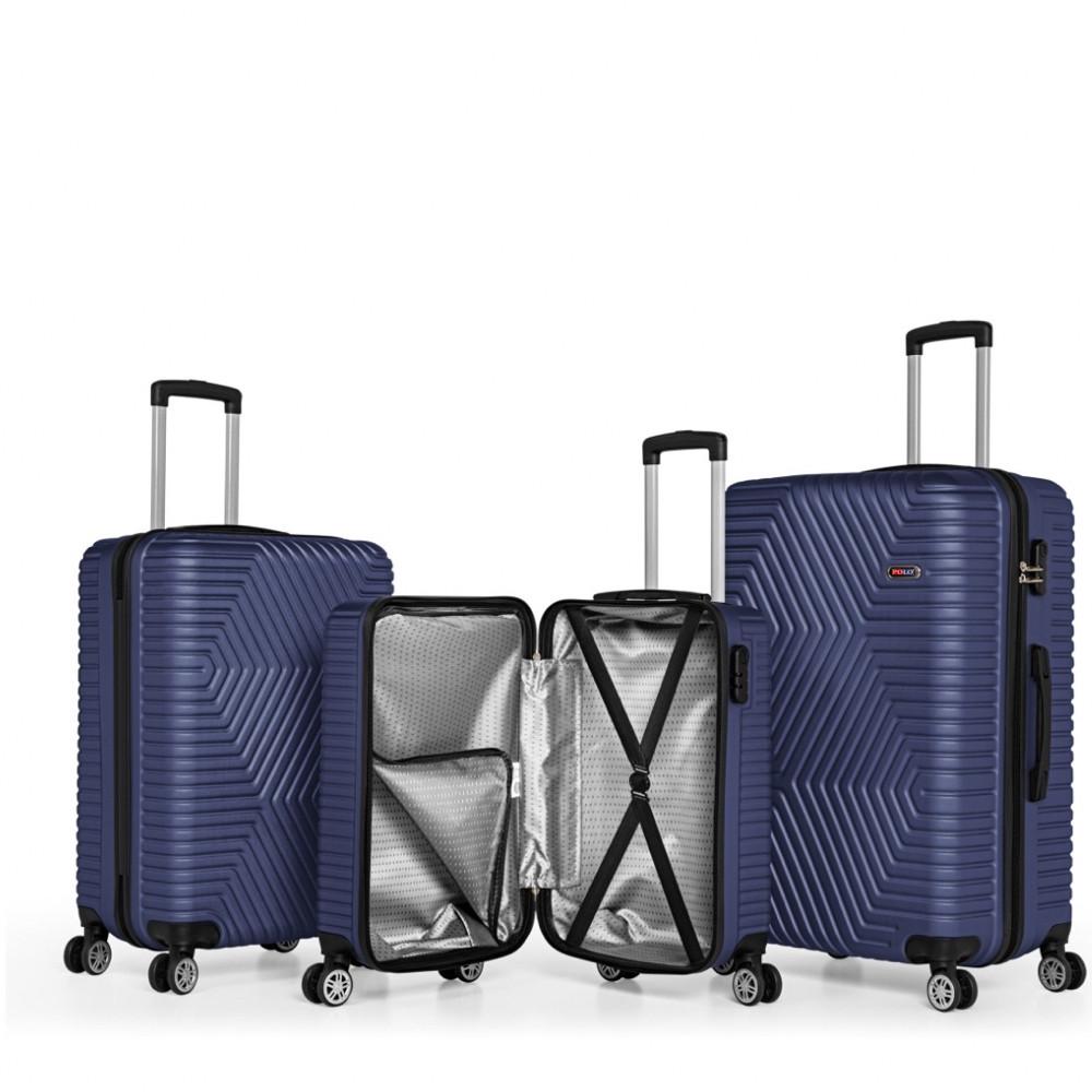 Чемодан Polo ПК007-М поликарбонат на 4-х двойных колесах средний М 70 л Синий - фото 2 Чемодан Polo ПК007-М поликарбонат на 4-х двойных колесах средний М 70 л Синий - фото 2