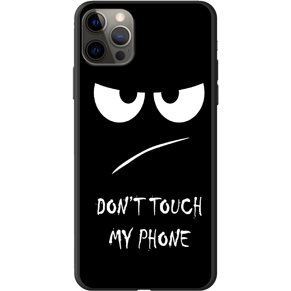 Чехол Boxface iPhone 12 Pro Don't Touch my Phone Черный силикон (41086-up535-41089)