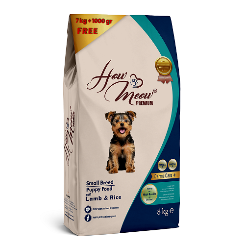 Корм повнораціонний для щенят How Meow Puppy Mini з ягням та рисом 7+1кг (2998382307)