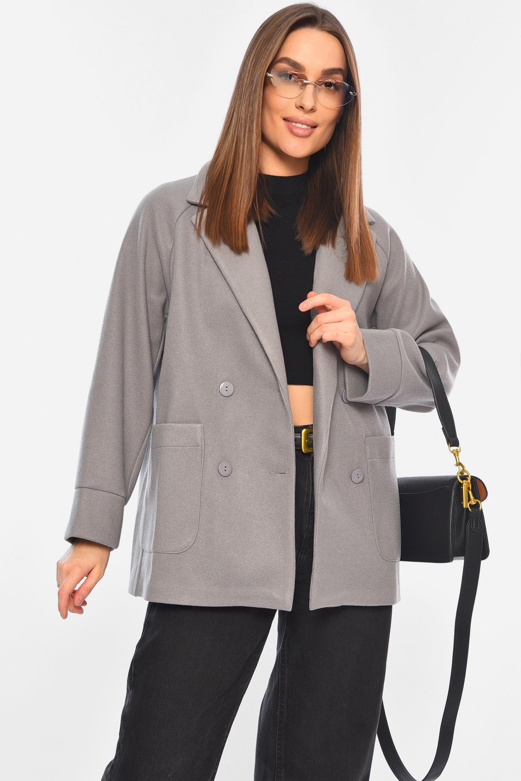 Пальто женское кашемировое S Серый (168684)