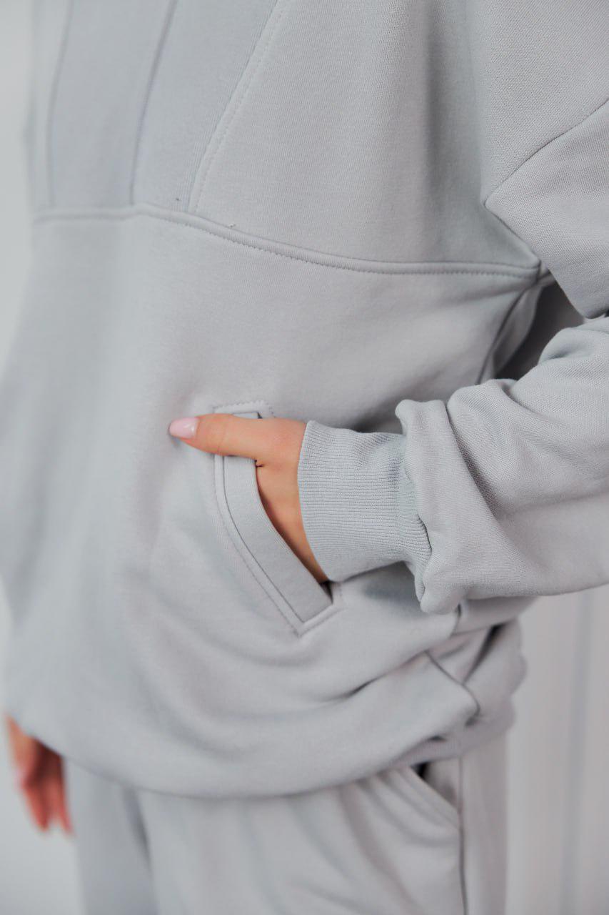 Костюм спортивный женский М148.3 3-х нитка L Пепельный (167-1-62) - фото 5 Костюм спортивный женский М148.3 3-х нитка L Пепельный (167-1-62) - фото 5