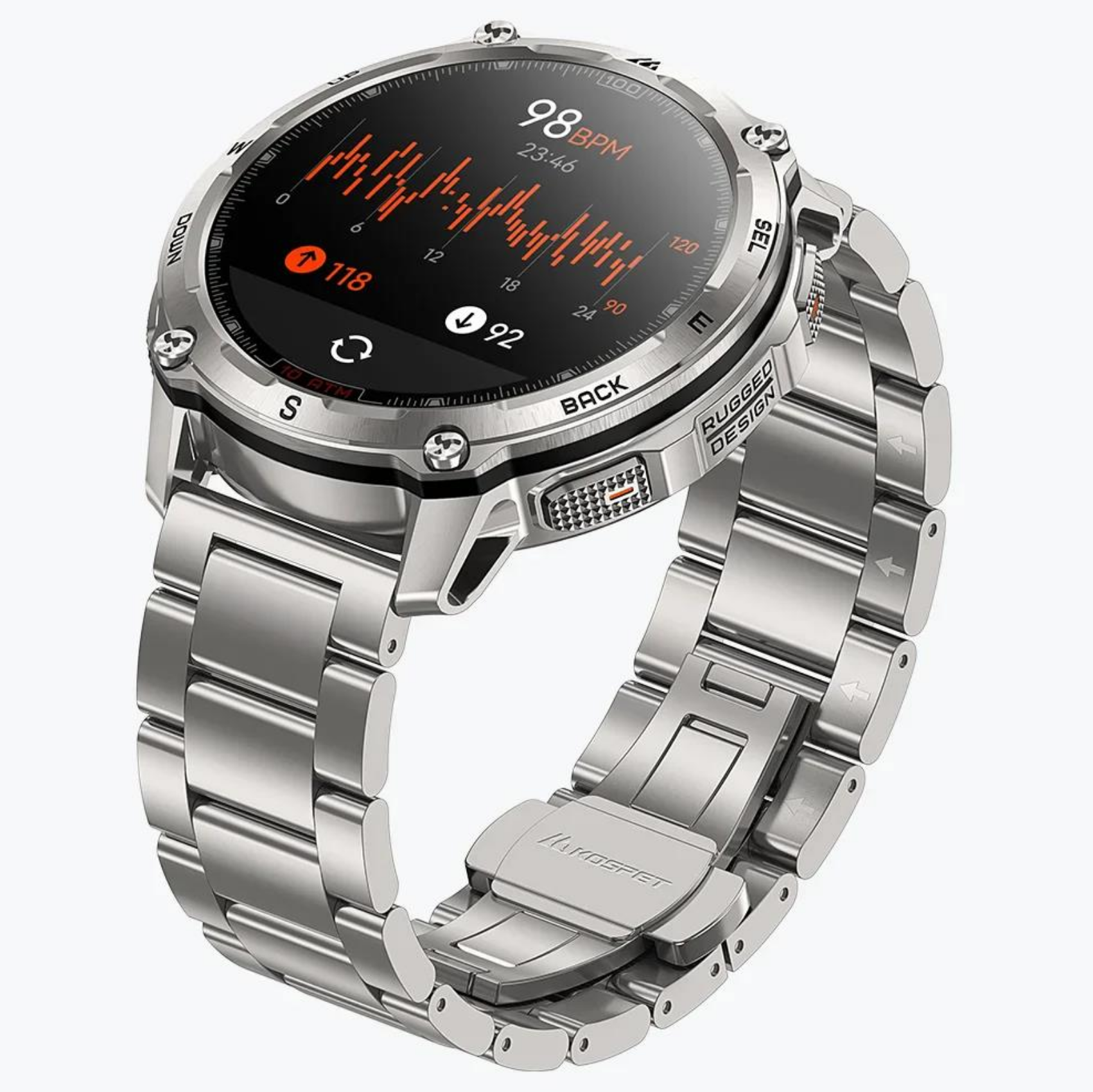 Смарт-годинник Kospet Tank T4 Special Edition Silver — фото 3