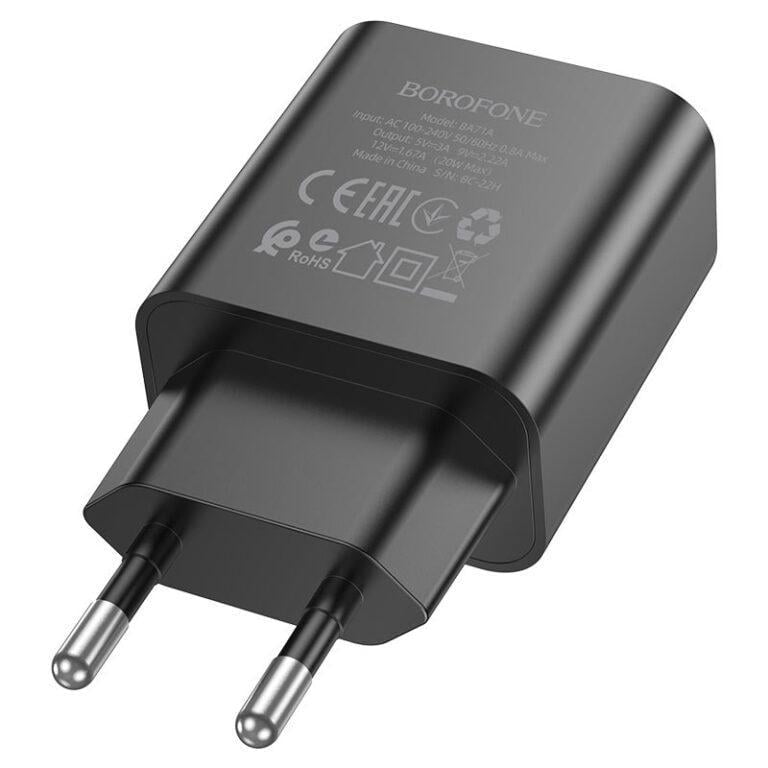 Зарядное устройство сетевое для Borofone BA71A Power single Port PD20W charger Black (6974443387957) Зарядное устройство сетевое для Borofone BA71A Power single Port PD20W charger Black (6974443387957)