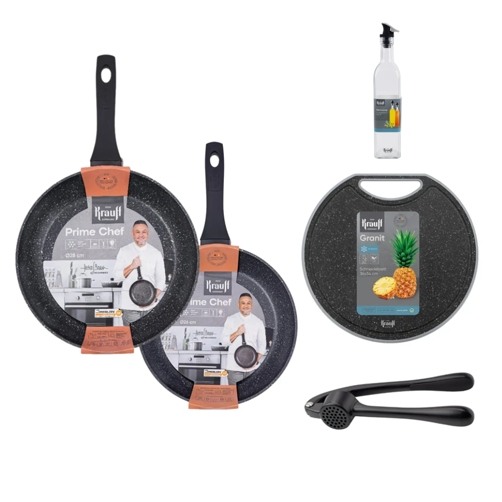 Набор сковородок Krauff Prime Chef 26/28 см с кухонными принадлежностями (55-333-551) Набор сковородок Krauff Prime Chef 26/28 см с кухонными принадлежностями (55-333-551)
