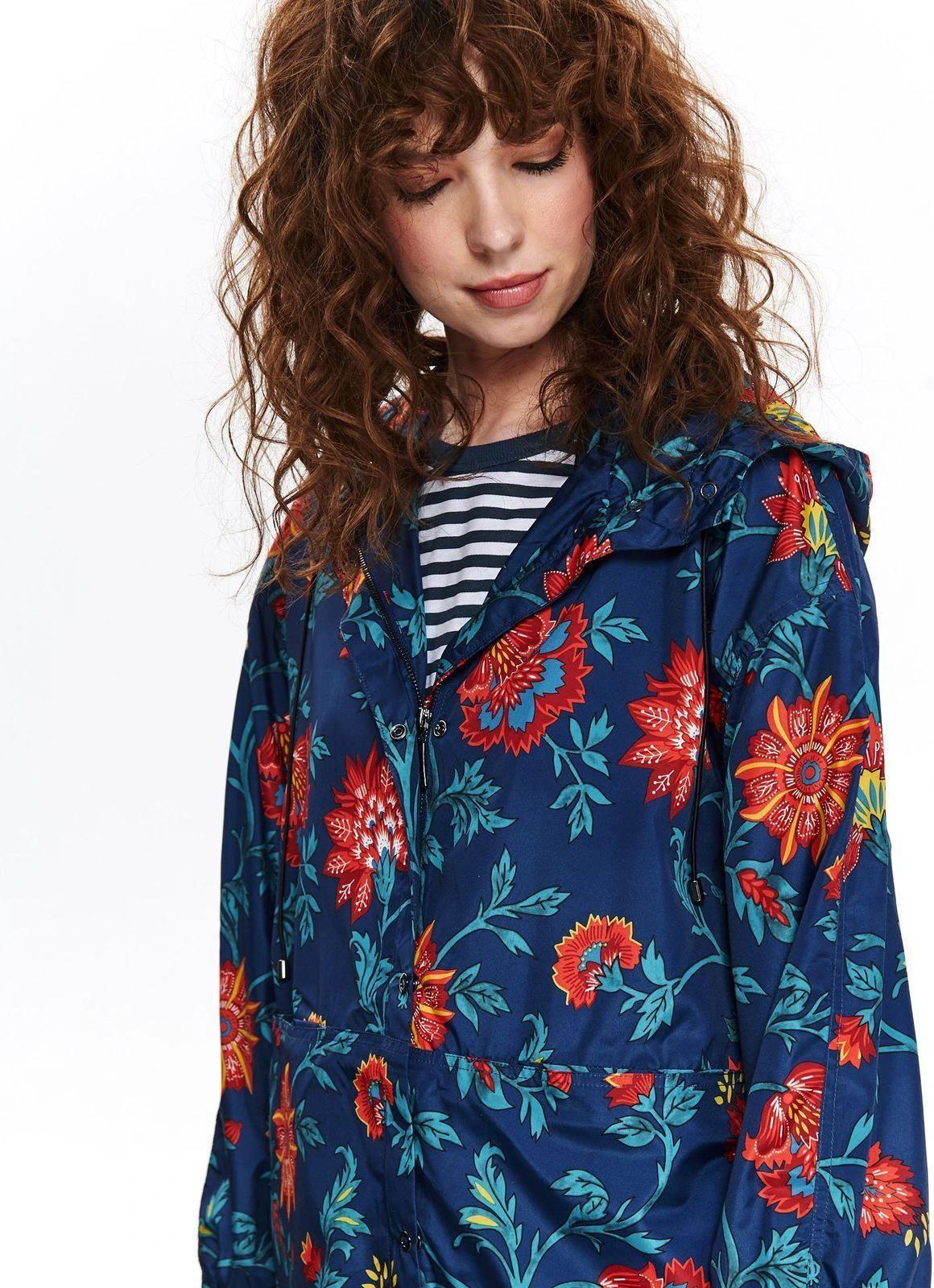 Куртка-дождевик Top secret 1032CA34П Цветы р. 34 Синий - фото 4