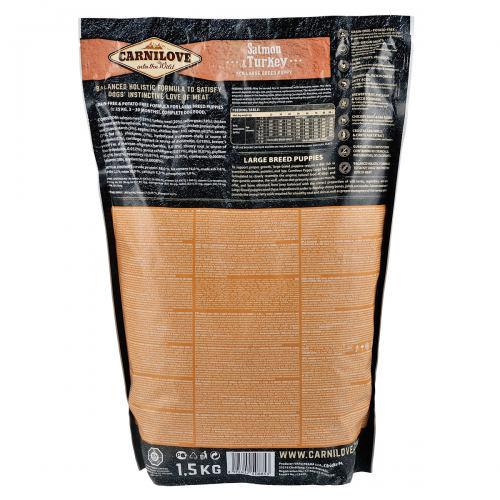 Корм сухой для щенков и молодых собак больших пород Carnilove Salmon&Turkey 1,5 кг - фото 4 Корм сухой для щенков и молодых собак больших пород Carnilove Salmon&Turkey 1,5 кг - фото 4