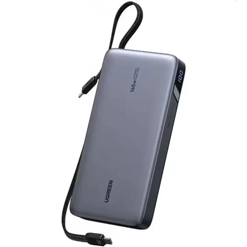 Повербанк UGREEN PB552 25000 mAh 165W со встроенным кабелем USB-C 2 шт. Серый (55995B)