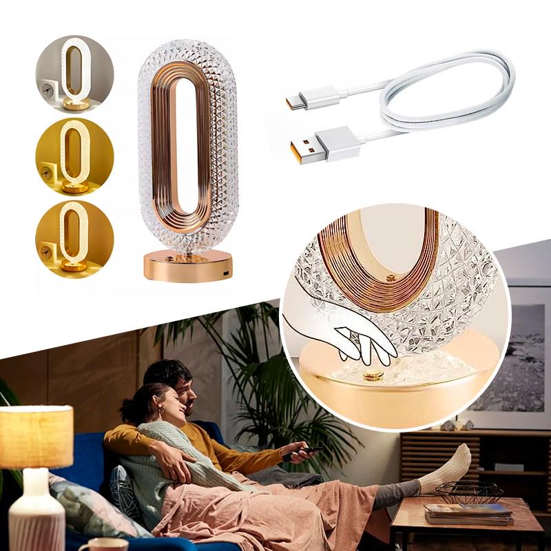 Настольная лампа светодиодная Crystal Lamp с сенсорным переключателем - фото 8