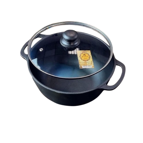 Котелок чавунний зі скляною кришкою 4 л (V4C3)