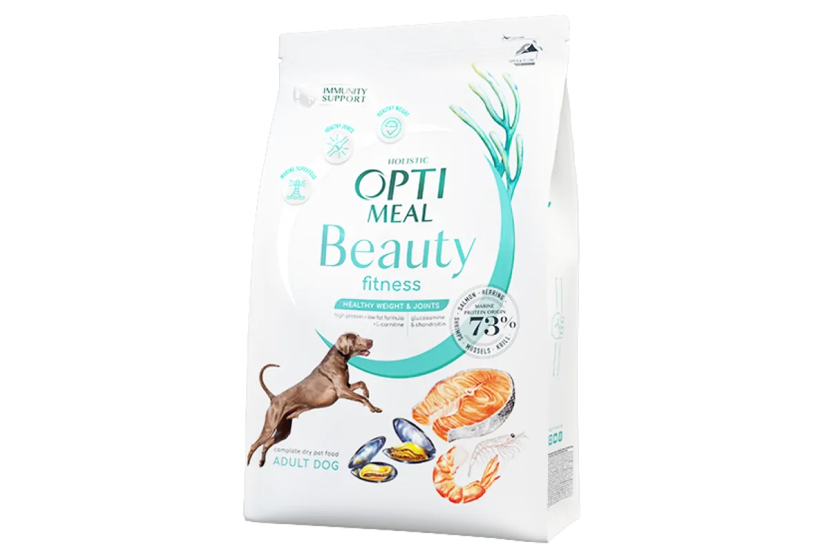 Корм для малоактивных собак Optimeal Dog Beauty Fitness Healthy Weight&Joints 10кг