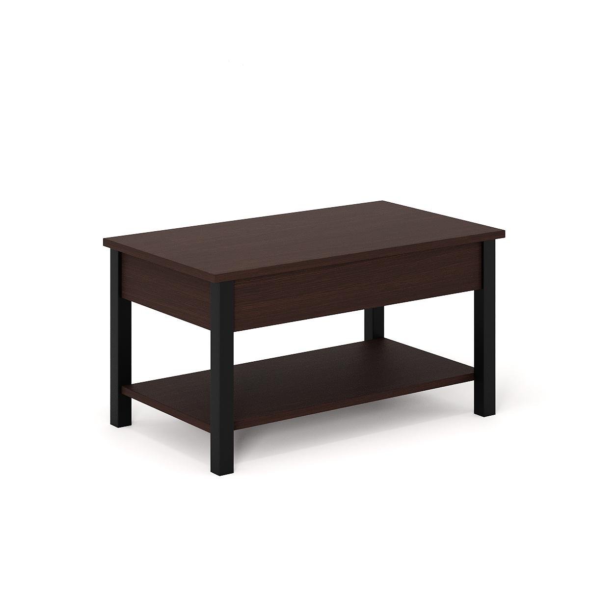 Журнальный стол-трансформер Desk 2,0 мм 940x540x450 мм Венге/Черный (GATB14050000030) - фото 2 Журнальный стол-трансформер Desk 2,0 мм 940x540x450 мм Венге/Черный (GATB14050000030) - фото 2