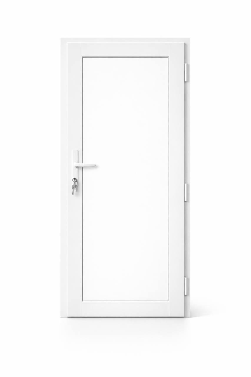 Дверь металлопластиковая техническая Steko 4S ПВХ сэндвич-панель с замком и фурнитурой AXOR 1900x800 мм Белый (32613674)