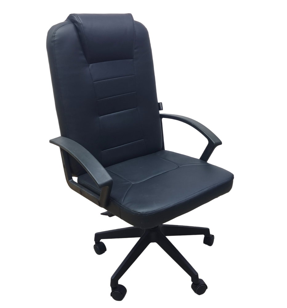 Крісло комп'ютерне на колесах Bonro B-153 м'яке Чорний (147-76-42401082)