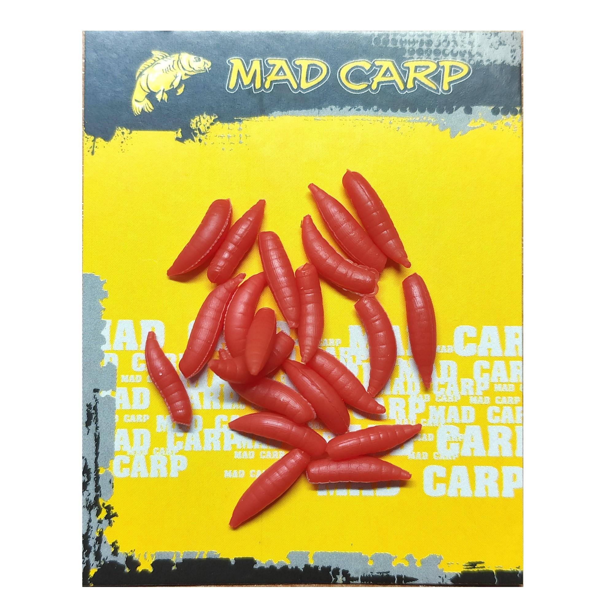 Силіконовий опариш Mad Carp 14x4 мм 20 шт. Червоний