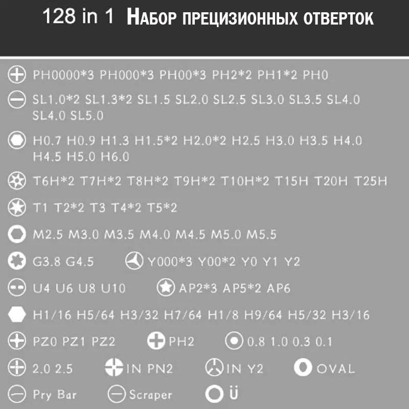 Набор магнитных отверток 128в1 для точных работ с битами из стали S2 Roll-up хранения Gray (110299) - фото 7 Набор магнитных отверток 128в1 для точных работ с битами из стали S2 Roll-up хранения Gray (110299) - фото 7
