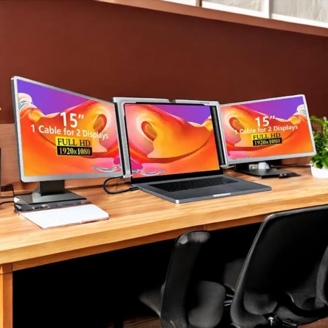 Монитор INTSPOT с двойным дисплеем портативный 15" (2395433308) - фото 2