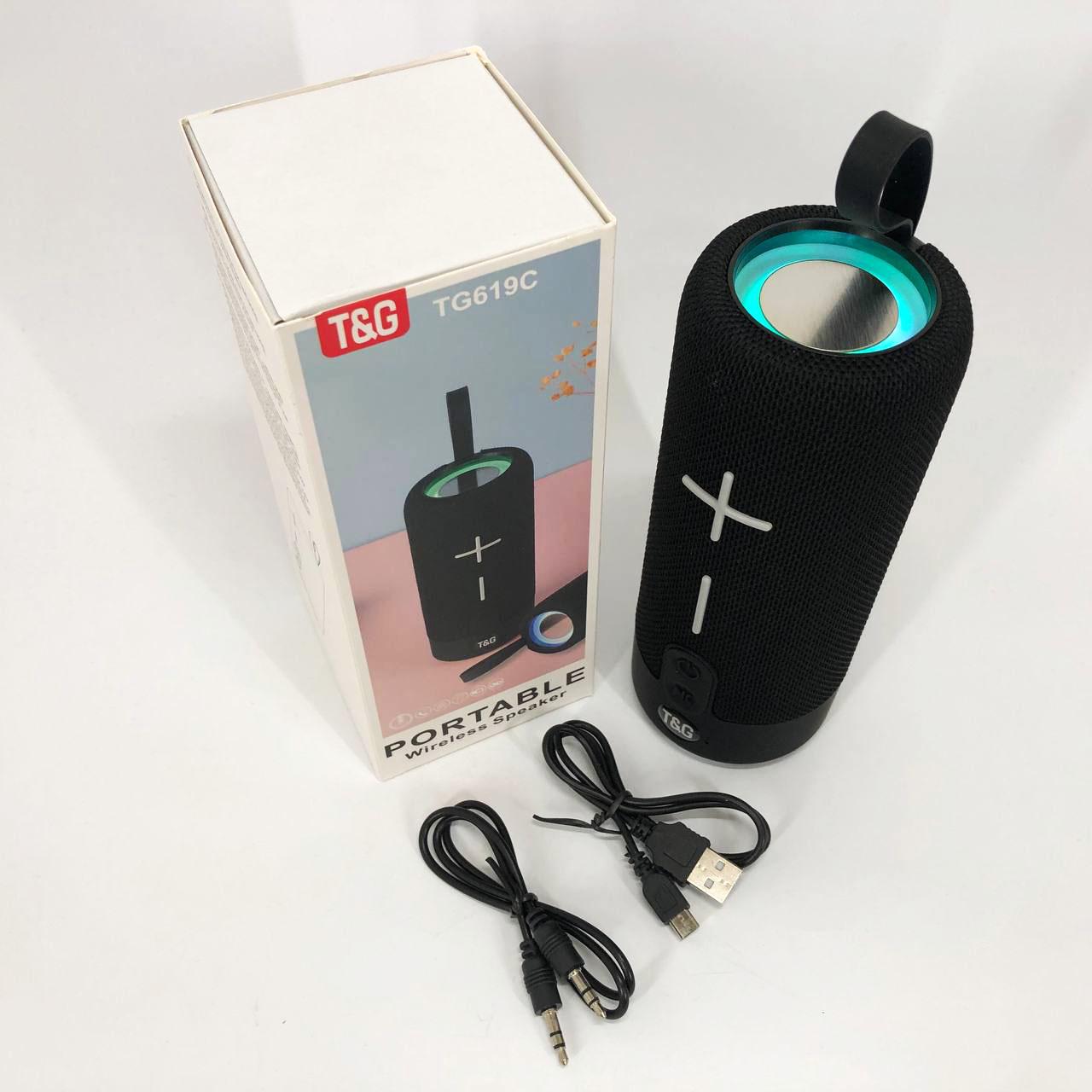 Колонка портативна FM-радіо USB/TF з ремінцем TG619C Чорний - фото 5 Колонка портативна FM-радіо USB/TF з ремінцем TG619C Чорний - фото 5