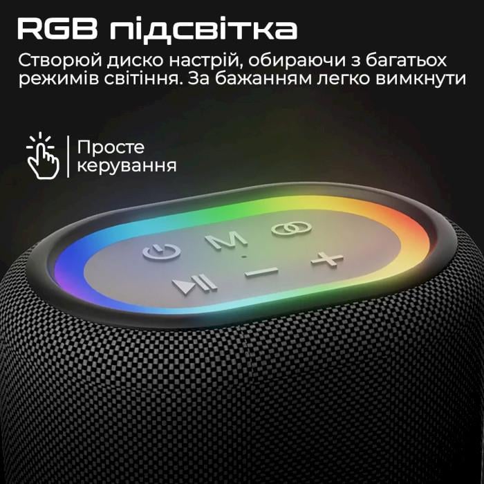 Портативная колонка HiFuture Vocalist 100 25W Bluetooth 5.0 3600 mAh Black (vocalist100.black) - фото 5