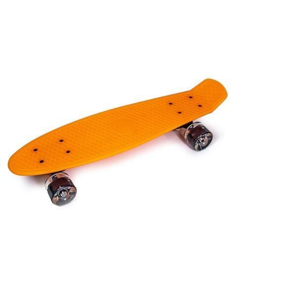 Скейтборд 696 Toys Penny Board Maraton со светящимися колесами 55 см Оранжевый (08808-5)