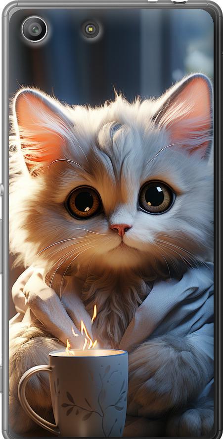 Чехол на Sony Xperia M5 E5633 White cat (5646u-217-42517)