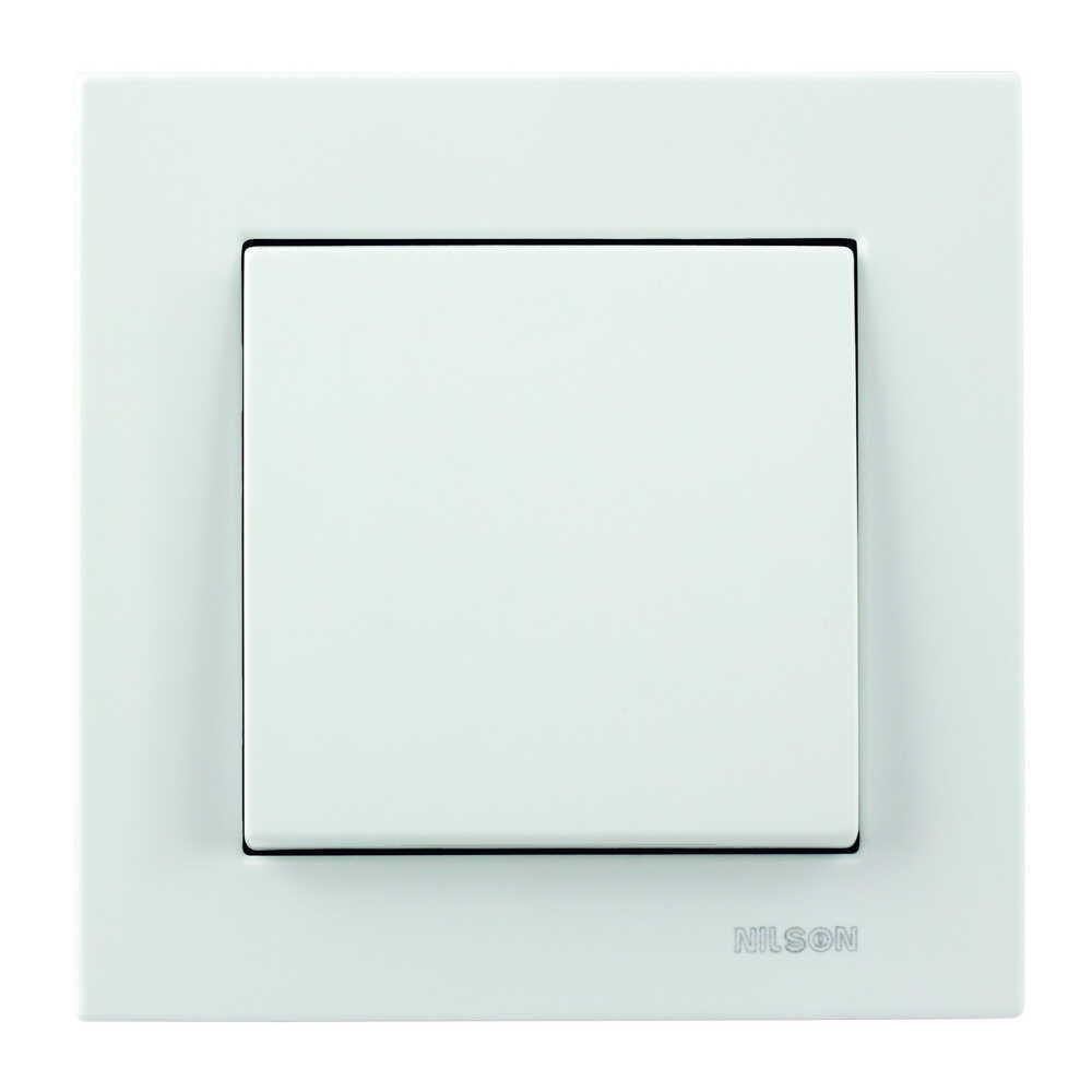 Вимикач одноклавішний Nilson Moda з підсвіткою Білий (21112002)
