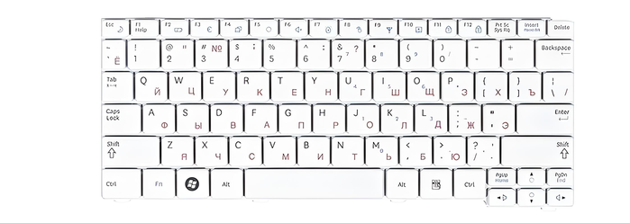 Клавиатура для ноутбука Samsung NP-N150 матовая (BA59-02708D)