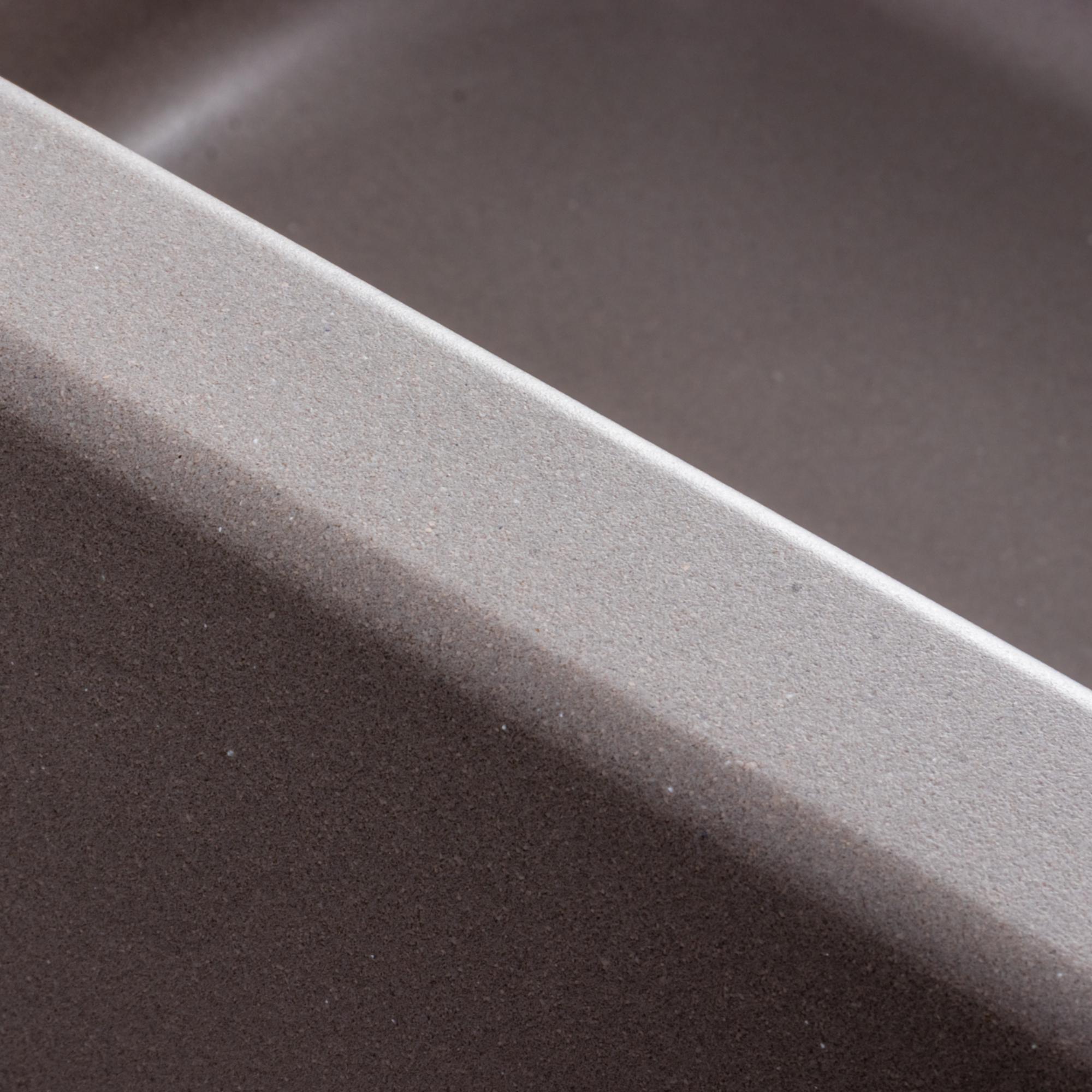 Мойка кухонная Platinum PLS-A40405 две чаши гранитная прямоугольная 785x498 мм Коричневый (25965319) - фото 6