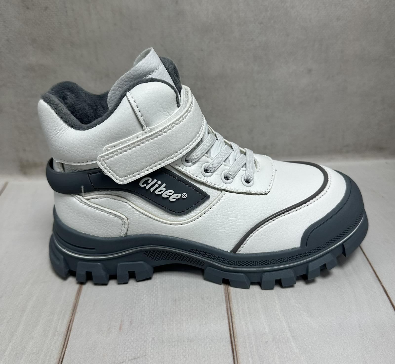 Черевики дитячі демісезонні Clibee утеплені для дівчинки р. 35 23 см Білий