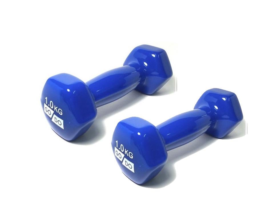 Гантели с виниловым покрытием Go Do для фитнеса йоги тренировок 1 кг 2 шт. Синий - фото 1 Гантели с виниловым покрытием Go Do для фитнеса йоги тренировок 1 кг 2 шт. Синий - фото 1