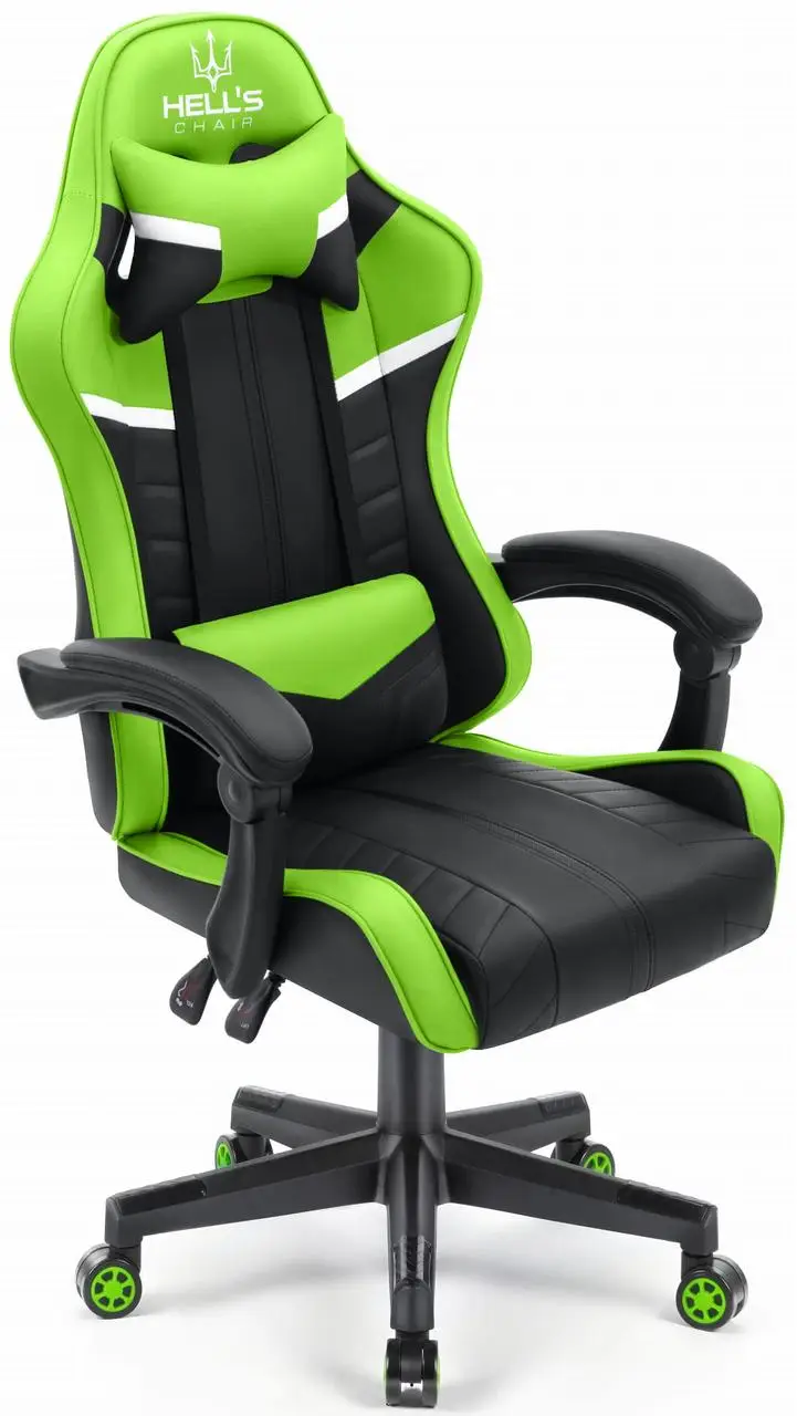 Кресло геймерское Huzaro Hell's HC-1004 Green до 120 кг Зеленый