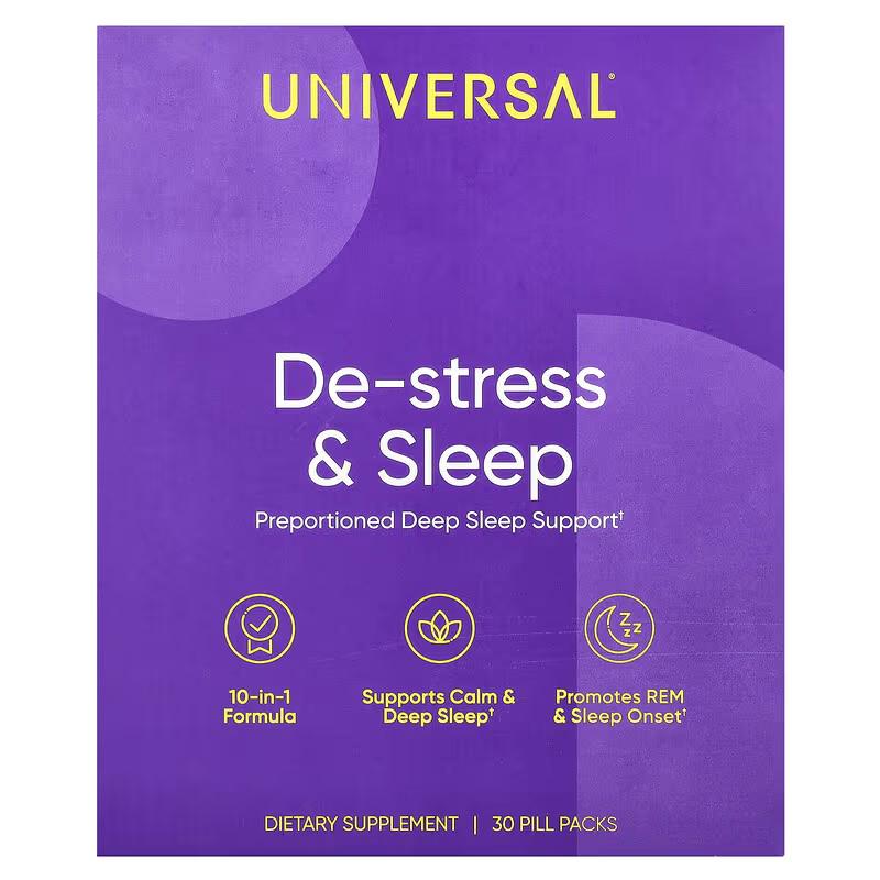 Формула для сна и здоровья нервной системы Universal De-stress & Sleep Pack 30 Packs