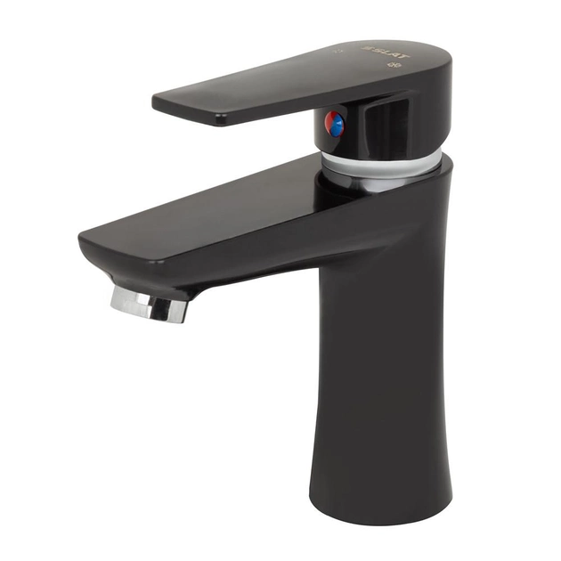 Смеситель для умывальника Slat SLT-A001B Черный/Хром (SQ-1036001) Смеситель для умывальника Slat SLT-A001B Черный/Хром (SQ-1036001)