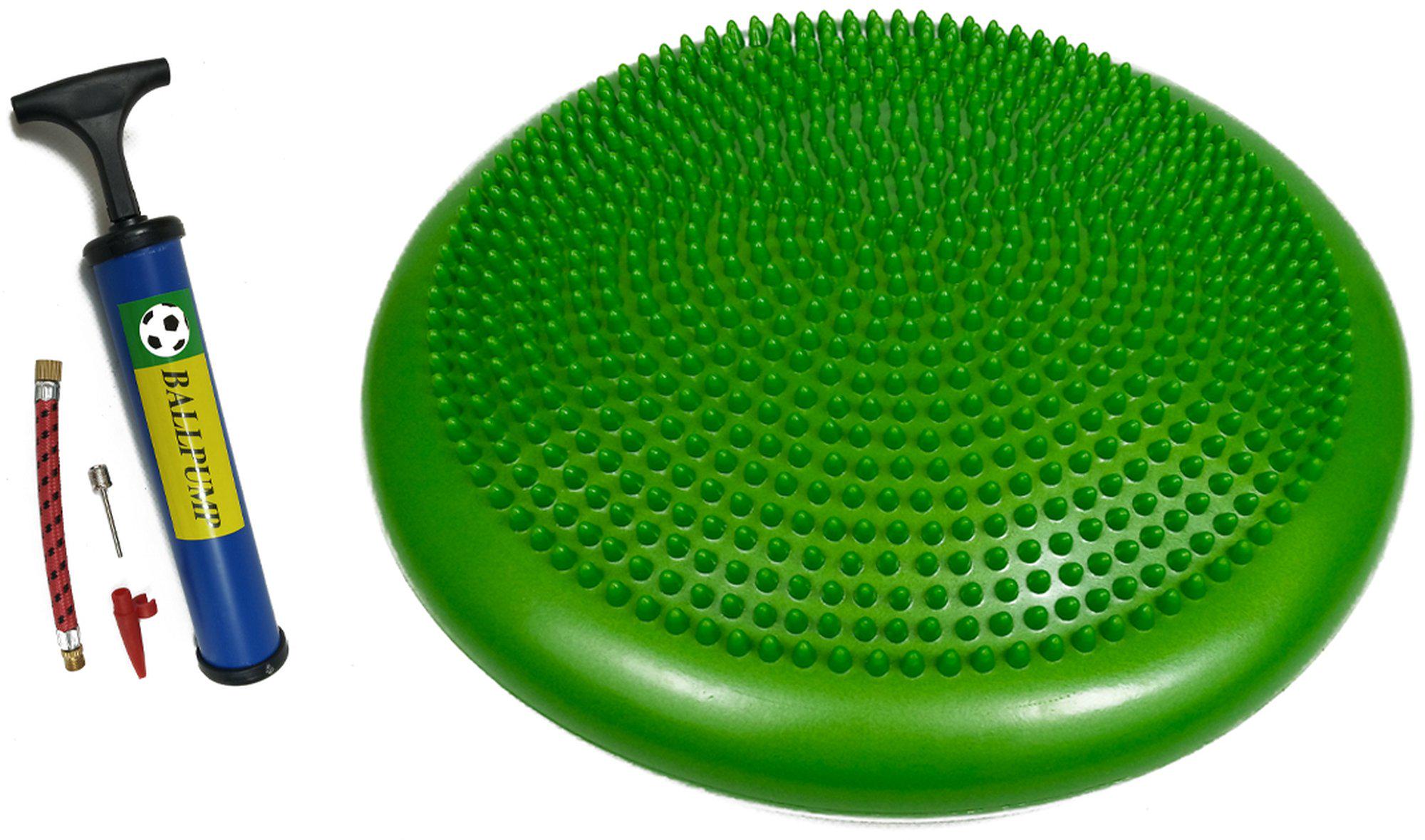 Балансувальна масажна подушка EasyFit 33 см з насосом Темно-зелений (EF-BM33Bgr) - фото 1