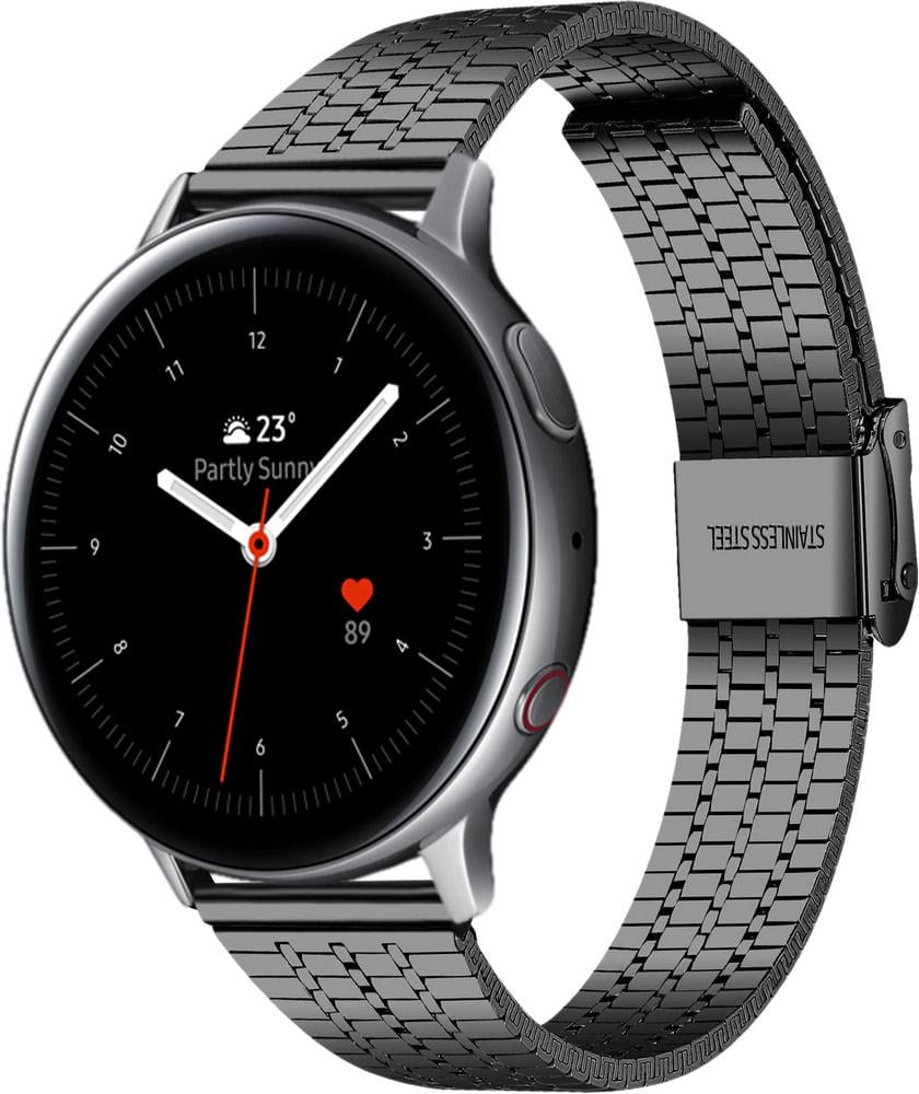 Браслет металлический Counic для Galaxy Watch Active 2 40/44 мм Black (34034-2B)