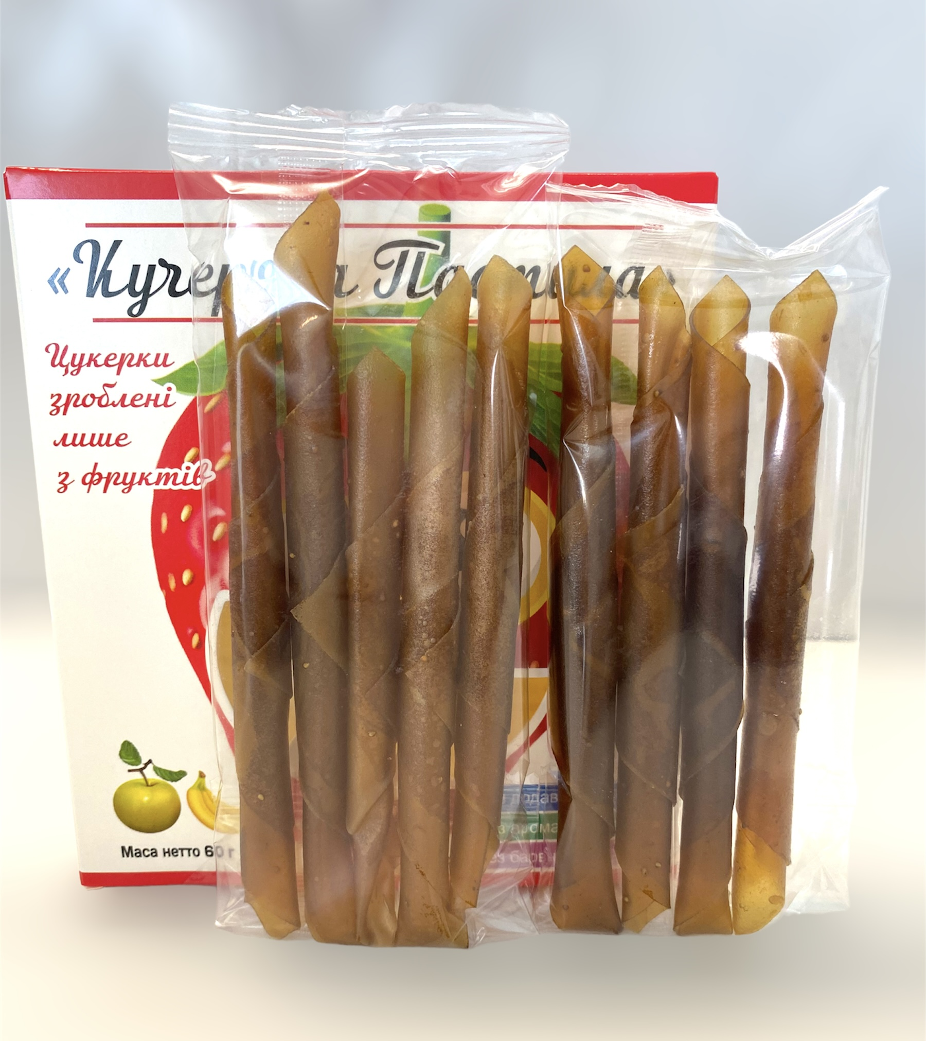 Натуральні цукерки Кучерява Пастила з полуницею 60 г - фото 2 Натуральні цукерки Кучерява Пастила з полуницею 60 г - фото 2