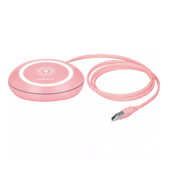 Зарядное устройство Momax UD2B Q.Dock Support Qi Wireless Charger Pink - фото 2