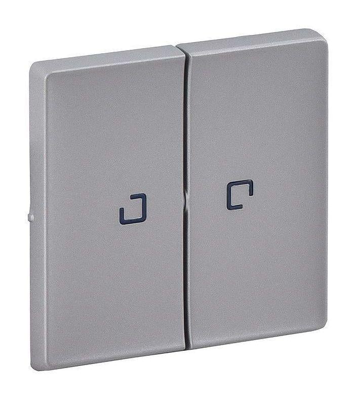 Клавіша вимикача Legrand Valena IN'Matic/Life подвійна з лінзами Алюміній (25877269)