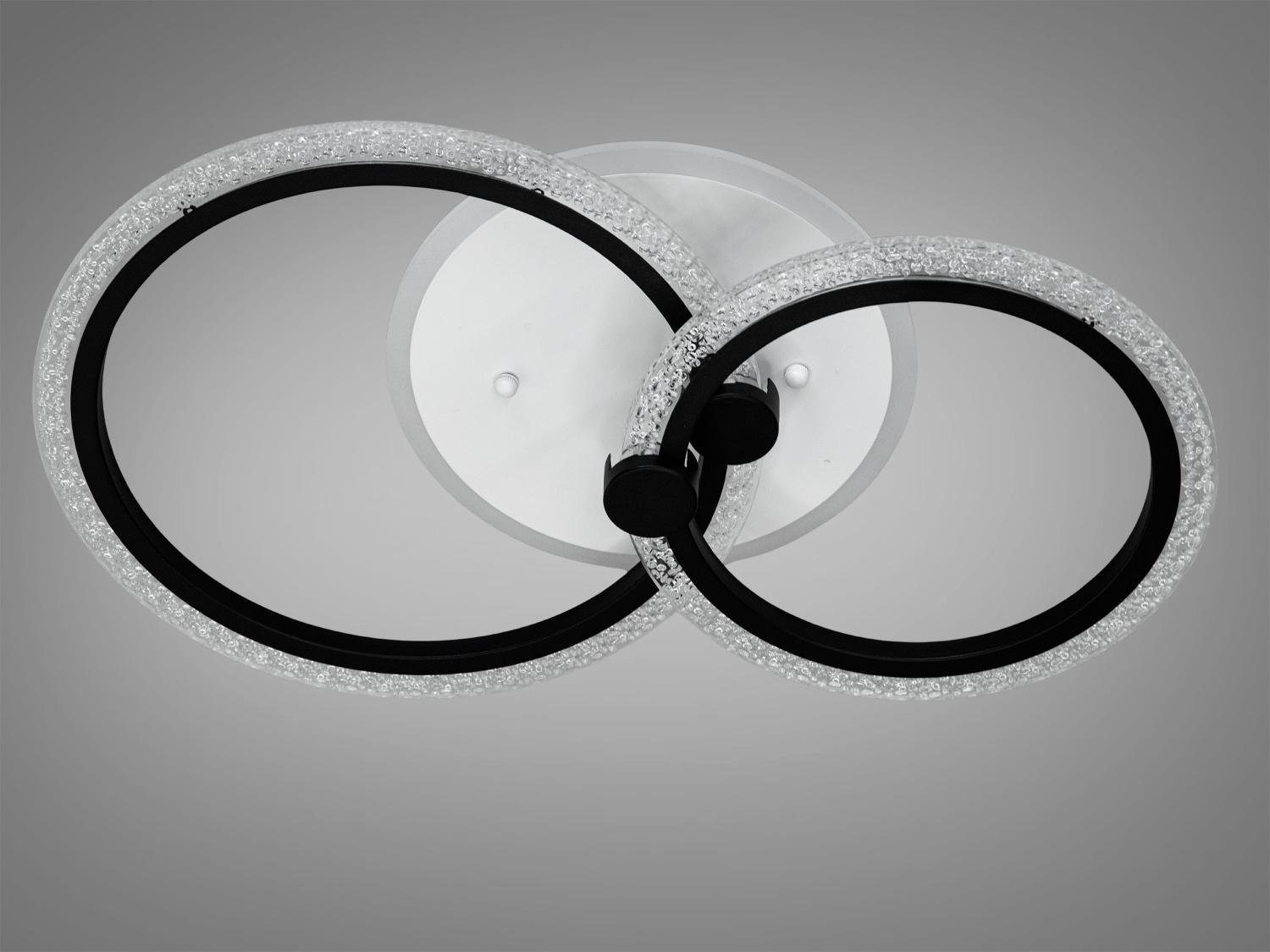 Люстра LED с диммером и RGB подсветкой 70W (A8180/2BK 3col dim) - фото 4