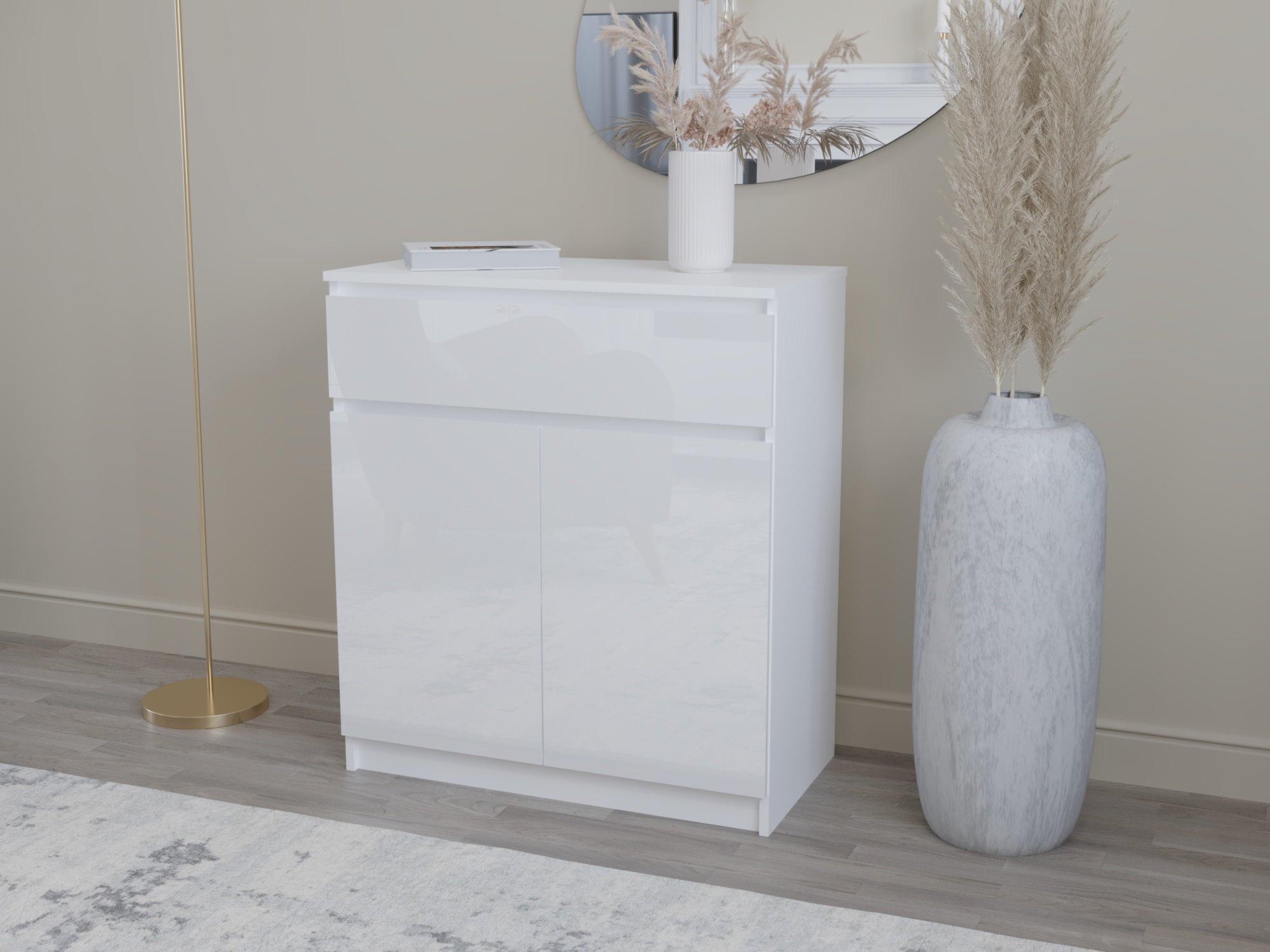 Комод ТК-7 1Ш2Д 800х420х900 МДФ фасад Белый