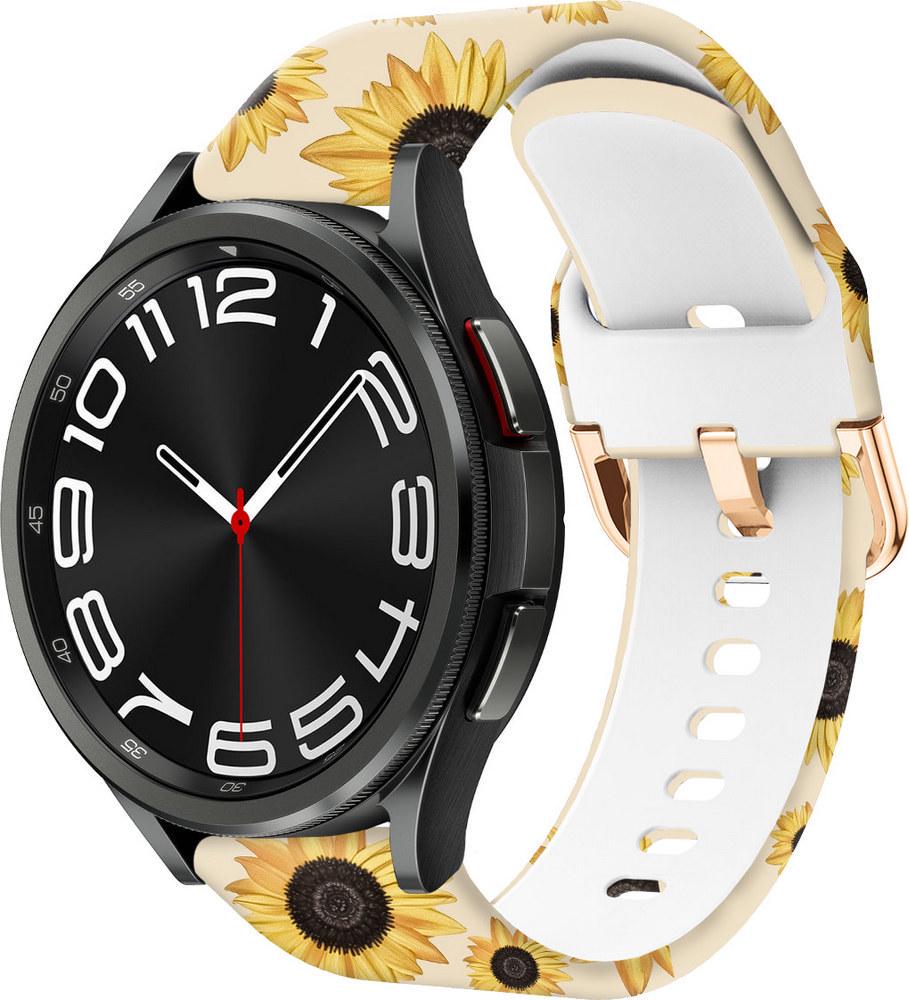 Ремешок силиконовый Colorful для Galaxy Watch 6 Classic 43 мм Sunflower Powder (37740)