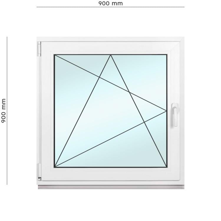 Вікно металопластикове Framex поворотно-відкидне з лівим відкриттям 900х900 мм Білий - фото 2