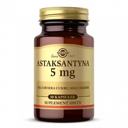 Дієтична добавка Solgar Astaksantyna 5 mg 30 капсул (1176)