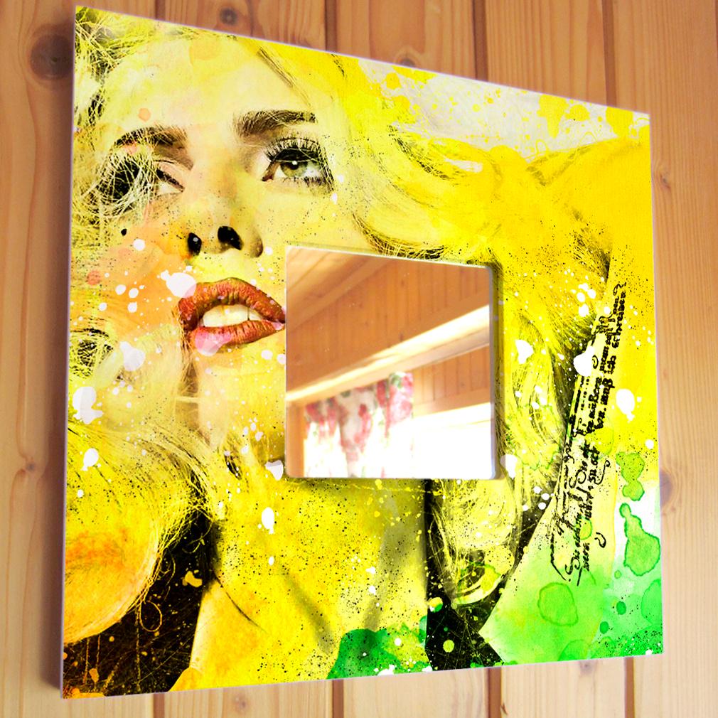 Зеркало декоративное Коллаж Леди Гага 260х260 мм (M03655)