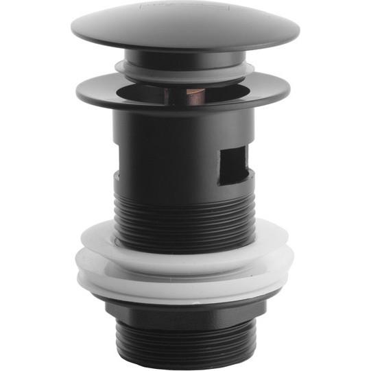 Донный клапан с переливом Zerix LR65B-2 Черный (ZX4735)